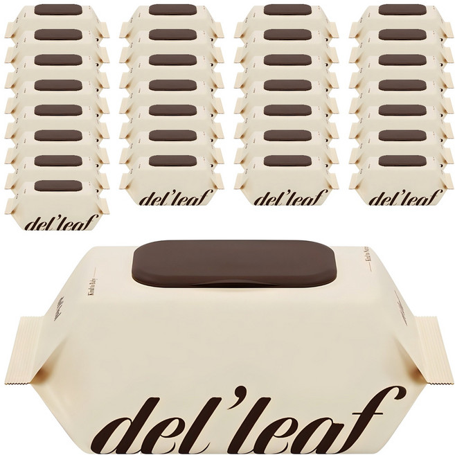 델리프 엠보싱 넘버5 베이지 대용량 저자극 아기물티슈 캡형, 50g, 100매, 40개