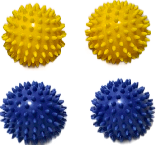 LEADER X 深層筋絡紓壓 硬式刺蝟按摩球 PVC材質 筋膜球, 顏色隨機, 4個