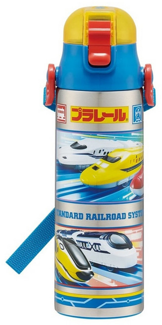 Skater 保冷輕量不锈鋼水壺, Plarail 藍色, 580ml, 1個