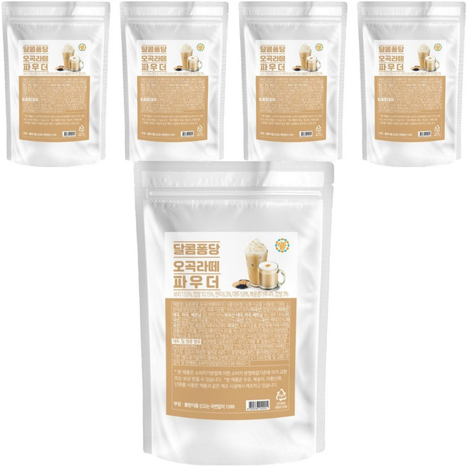 달콤퐁당 오곡라떼 파우더, 1kg, 1개입, 5개