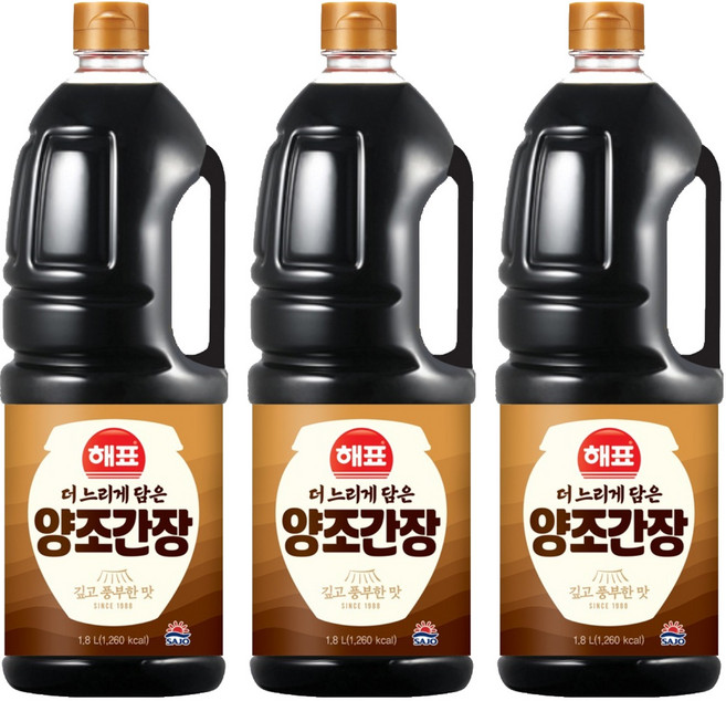 해표 양조간장, 1.8L, 3개