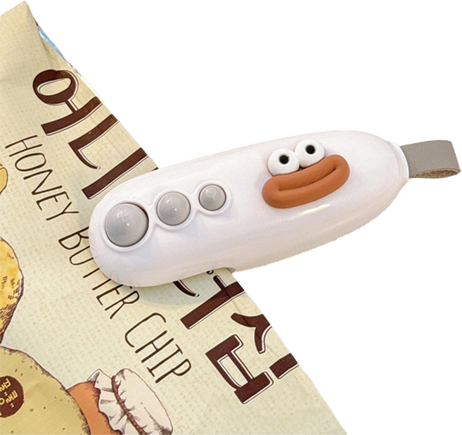 올릭 휴대용 미니 실링기 커팅기 비닐 봉지 밀봉기 충전식 가정용, 화이트, 1개