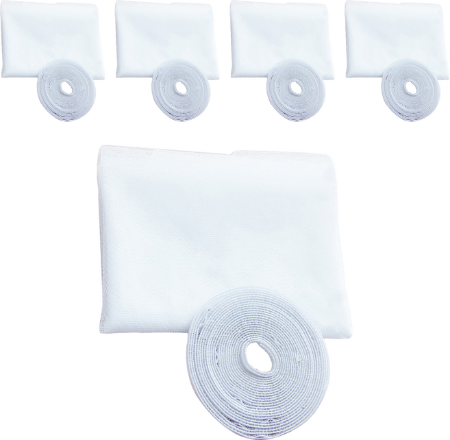 半島良品 DIY自黏魔鬼氈防蚊紗窗 5個, 白色