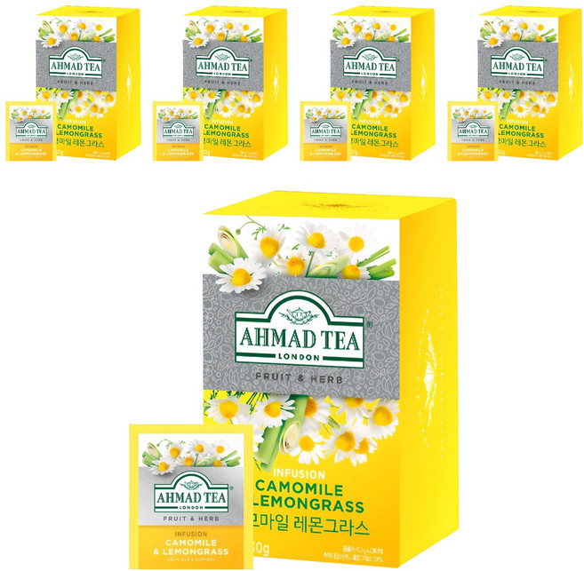 아마드티 캐모마일 레몬그라스 허브차, 1.5g, 20개입, 5개