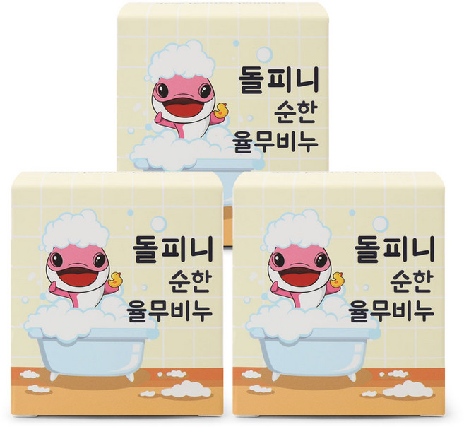 돌피니 순한 율무 비누, 100g, 3개입