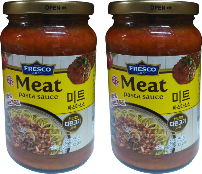 오뚜기프레스코 미트 스파게티 소스, 400g, 2개