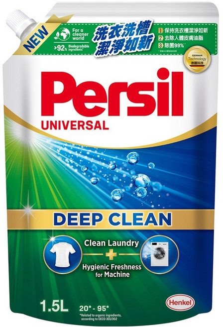 Persil 寶瀅 深層酵解洗衣凝露 補充包, 1.5L, 1包
