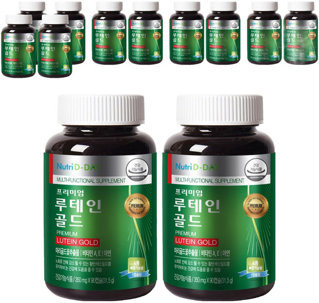 Nutri D-DAY Premium葉黃素補充膠囊, 90錠, 12個