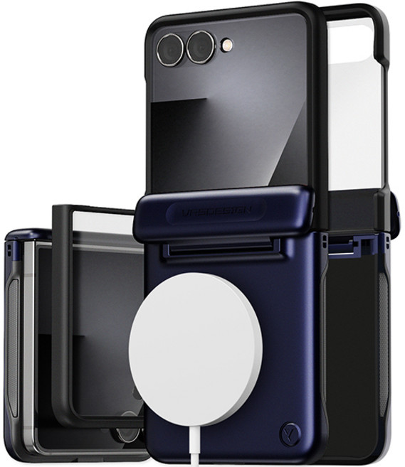 베루스 테라가드 모던 헤일로 자동 힌지 보호 맥세이프 휴대폰 케이스