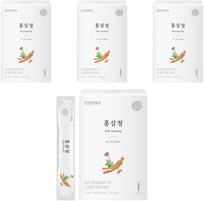 천호엔케어 홍삼청, 300ml, 4개