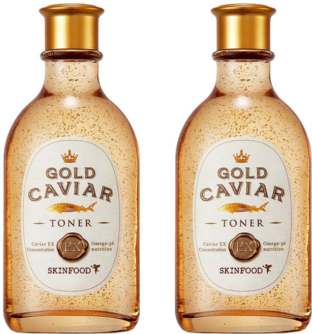 SKINFOOD 黃金魚子醬EX化妝水, 145ml, 2瓶