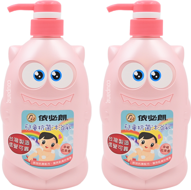 依必朗 兒童抗菌沐浴乳-幸福花果香 Chlorhexidine配方 溫和不刺激, 700ml, 2瓶