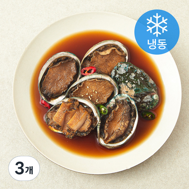 초록햇살 간장전복장 (냉동), 500g, 3개