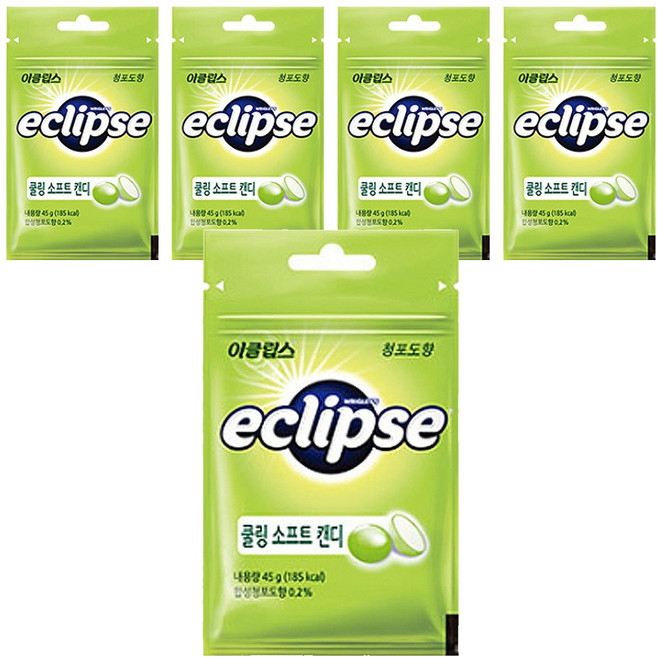 이클립스 쿨링 소프트 캔디 청포도향, 45g, 5개