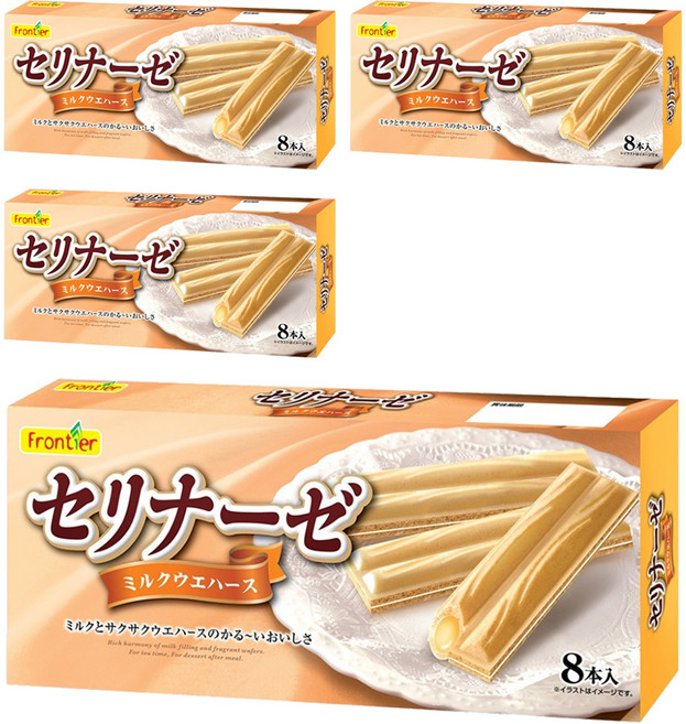 Frontier 汎達 牛奶威化餅, 80g, 4套