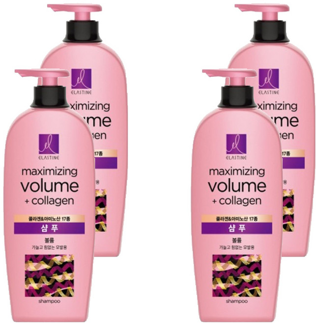 엘라스틴 마린콜라겐 탱글볼륨 샴푸, 680ml, 4개