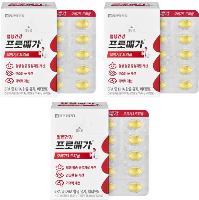 프로메가 오메가3 트리플 39.24g, 60정, 3개 - 쿠팡