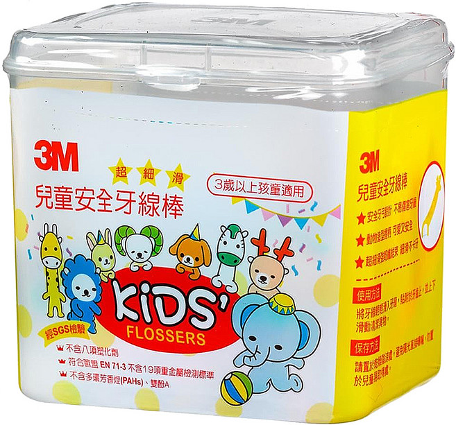 3M 兒童安全牙線棒, 66支, 1盒