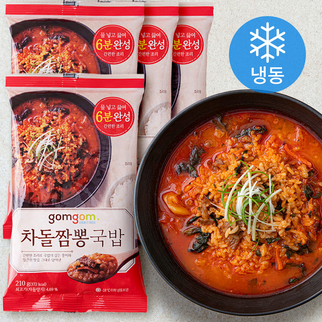 곰곰 차돌짬뽕국밥 (냉동), 210g, 4개
