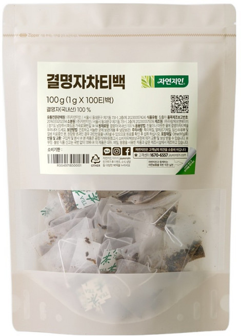 자연지인 결명자 차 삼각티백, 1g, 100개입, 1개