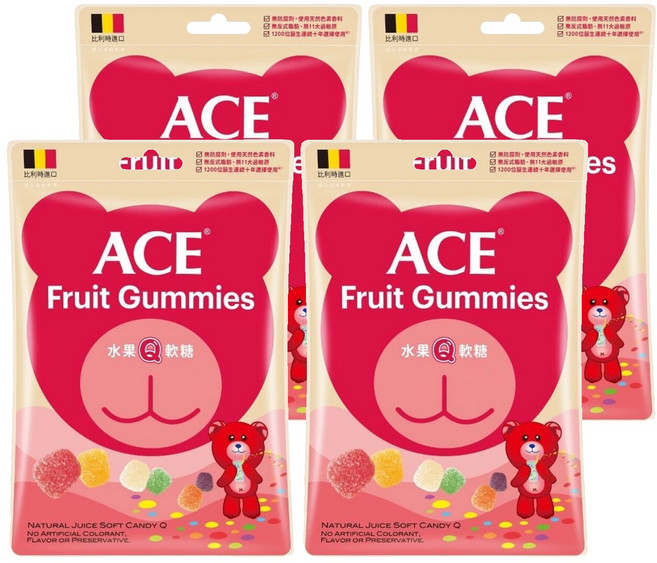 ACE 水果Q軟糖, 48g, 4包