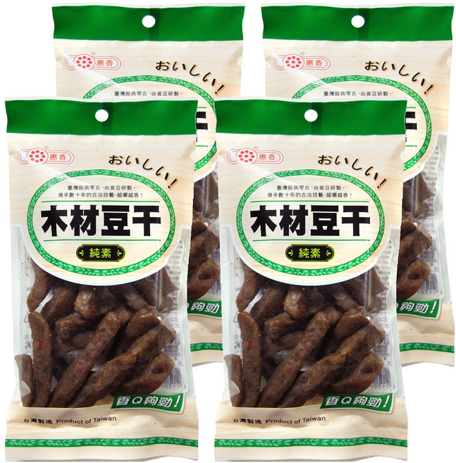 惠香 木材豆干 純素, 120g, 4包