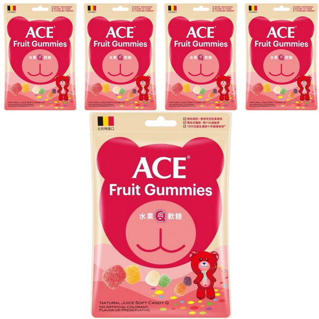 ACE 水果Q軟糖, 48g, 5包