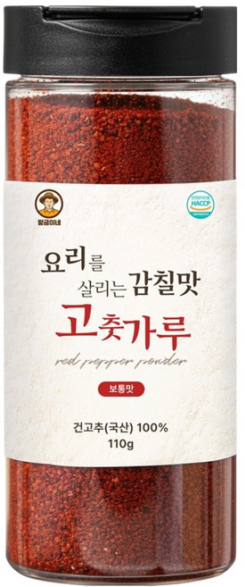 황금이네 국내산 요리를 살리는 감칠맛 고춧가루, 110g, 1개