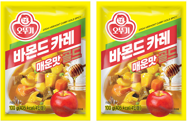 오뚜기 바몬드 카레 골드 매운맛, 100g, 2개