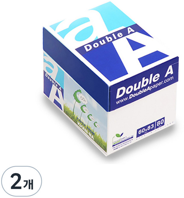 더블에이 미니박스 메모지, 화이트, 500매, 2개