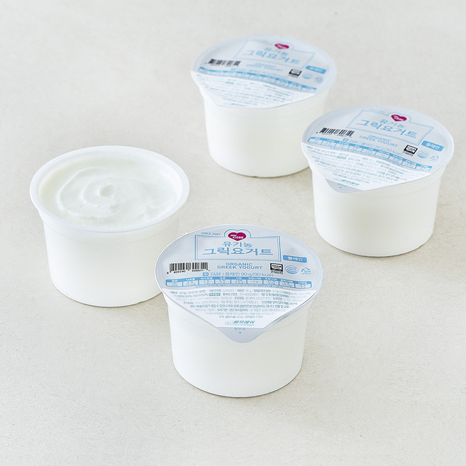 팜프레쉬 유기농 그릭요거트 플레인, 90g, 4개