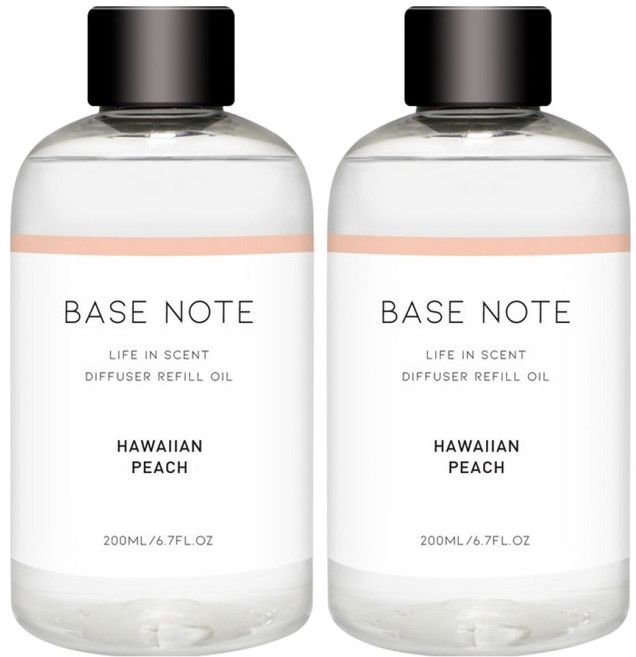 THE HERB SHOP Base Note系列 擴香補充瓶, Hawaiian Peach, 200ml, 2瓶
