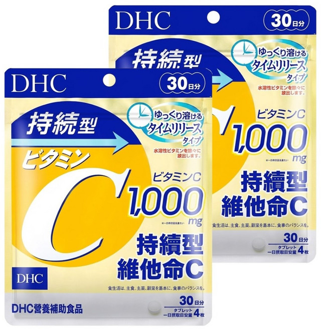 DHC 台灣公司貨 持續型維他命C, 120顆, 350mg, 2包