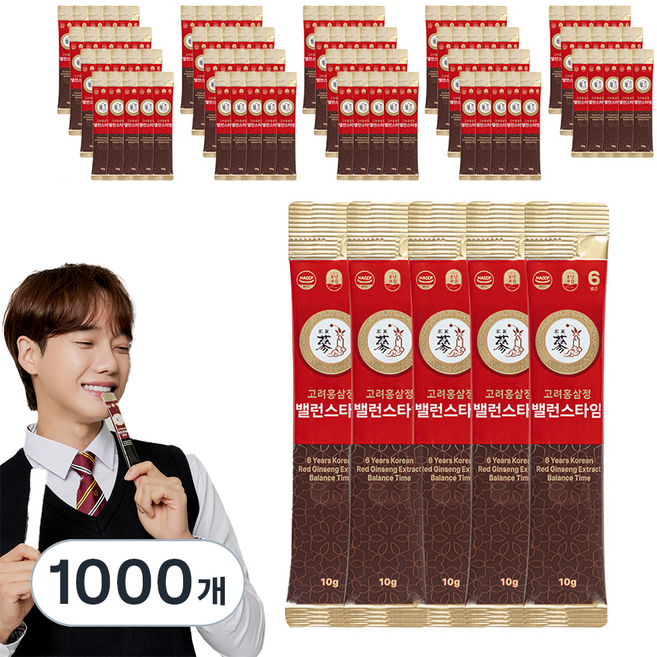 풍년보감 6년근 고려홍삼정 밸런스타임, 10g, 1000개
