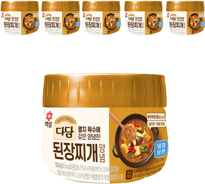 다담 된장찌개 양념, 530g, 6개