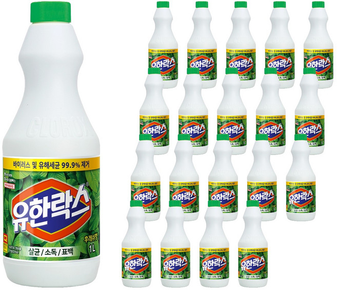 유한락스 후레쉬, 1L, 20개