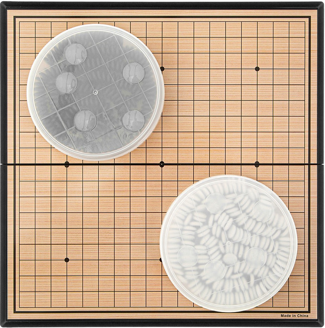 Tamsaa 攜帶用折疊式磁吸圍棋組 PS材質棋盤 培養興趣, 1組, 木色