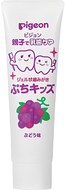 pigeon 貝親 兒童防蛀牙膏 葡萄口味 18個月以上 含氟量 500ppm, 50g, 1條