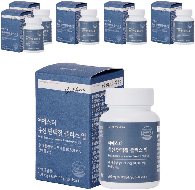에스더포뮬러 여에스더 류신 단백질 플러스 업 42g, 60정, 6개