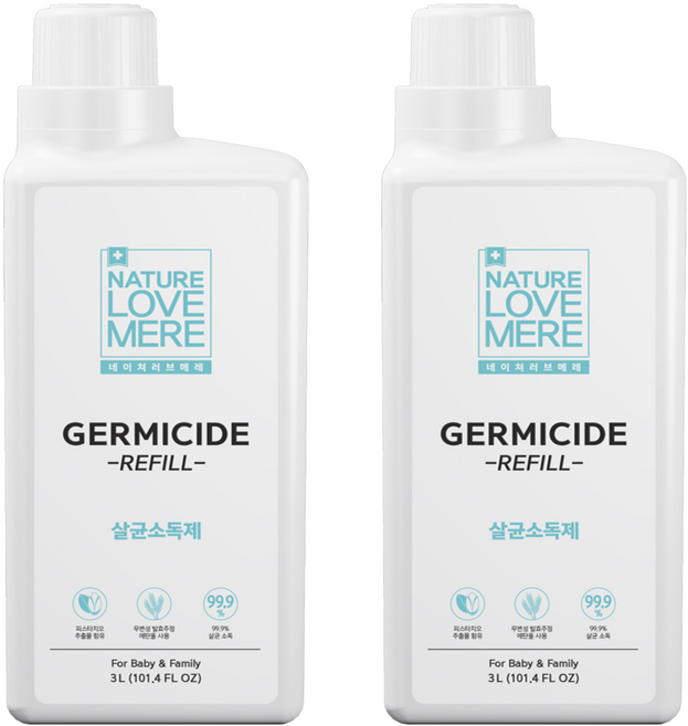 네이쳐러브메레 살균소독제 리필용, 3L, 2개