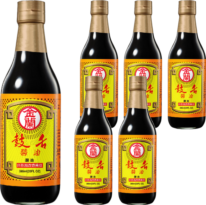 KIMLAN 金蘭 鼓舌醬油, 590ml, 6瓶