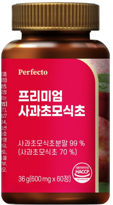 퍼펙토 프리미엄 사과초모식초, 60정, 1개
