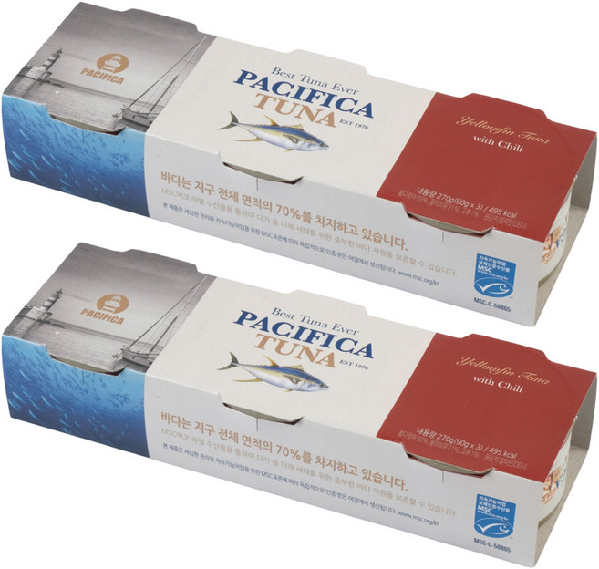 퍼시피카 튜나 위드 칠리, 270g, 2개