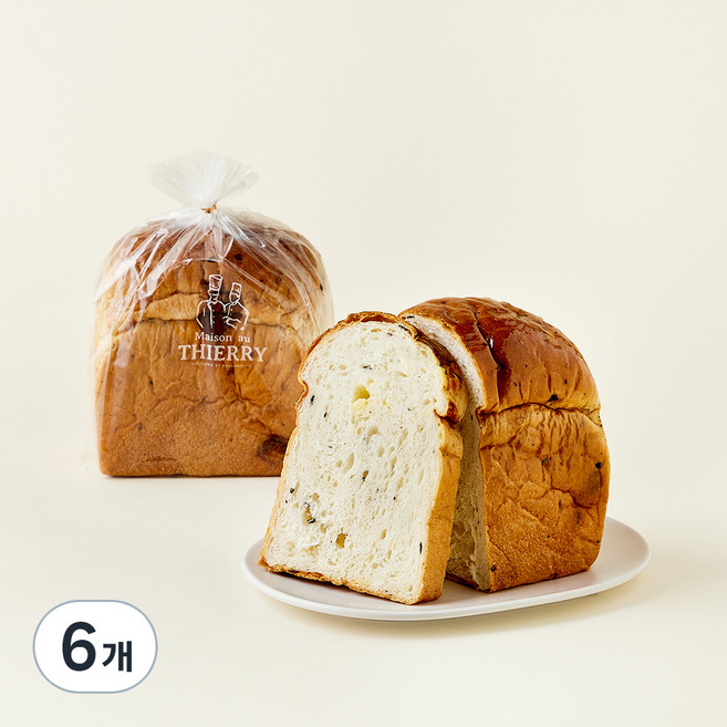 띠에리 올리브 식빵, 480g, 6개