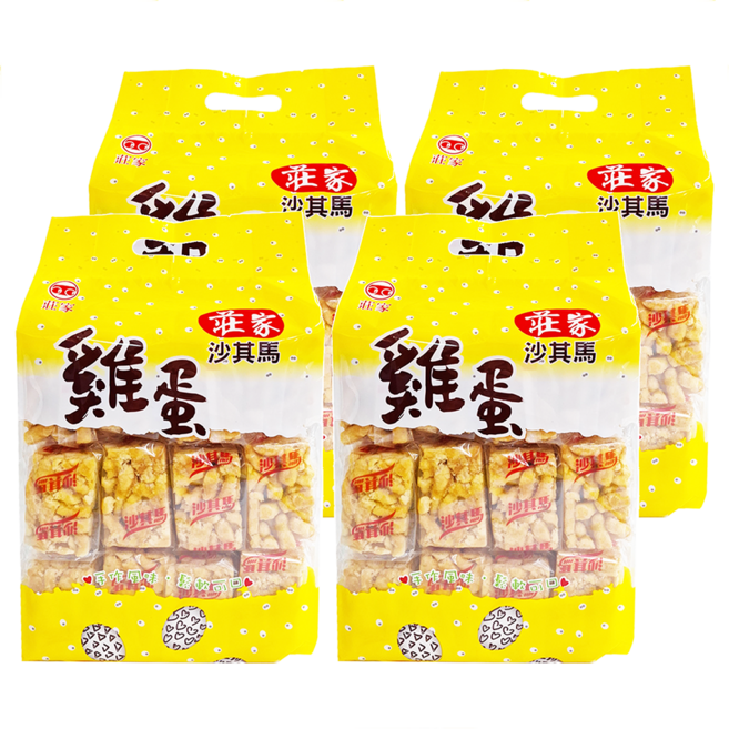 莊家 雞蛋沙其馬, 450g, 4袋