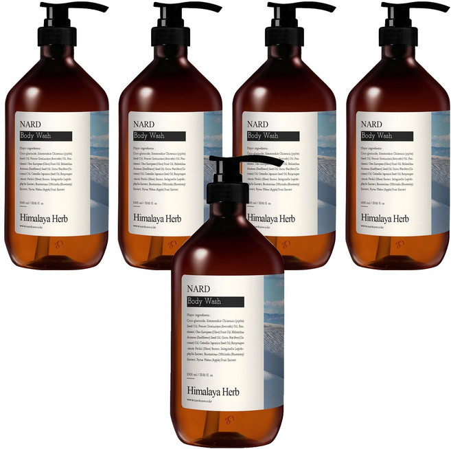 나드 리프레쉬 퍼퓸드 바디워시 화이트머스크향, 1L, 5개