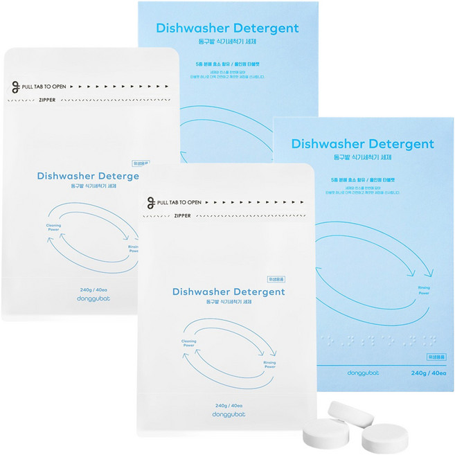 동구밭 식기세척기 세제 40p, 240g, 2개
