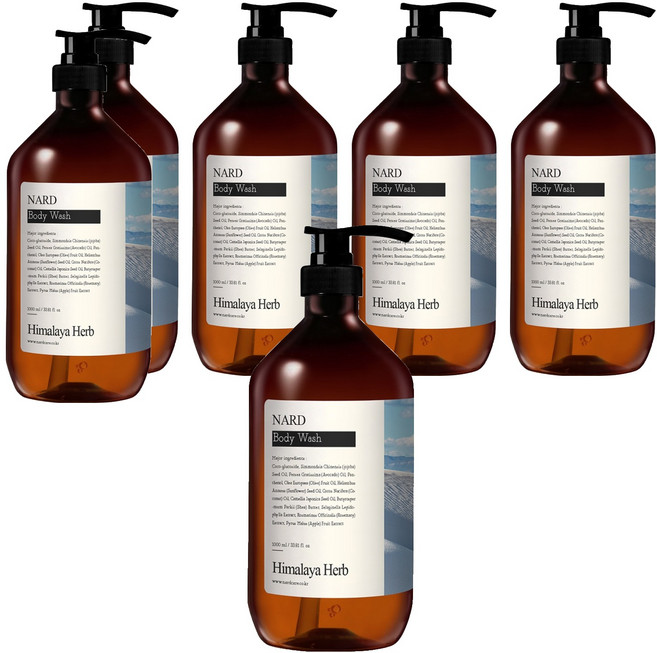 나드 리프레쉬 퍼퓸드 바디워시 화이트머스크향, 1L, 6개