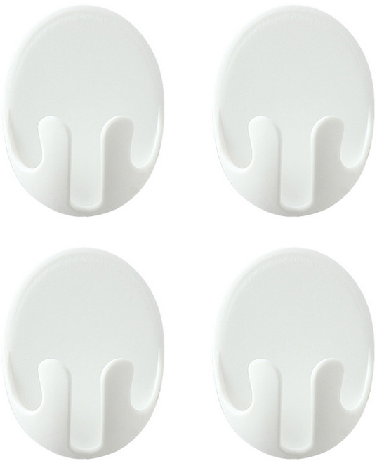 바코젤 케이블 접착식 홀더, 4개, 화이트