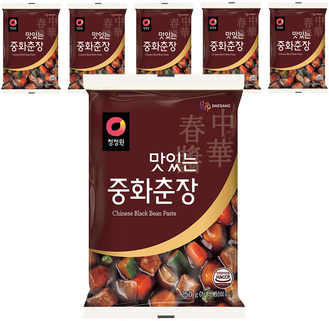 청정원 맛있는 중화 춘장, 6개, 250g